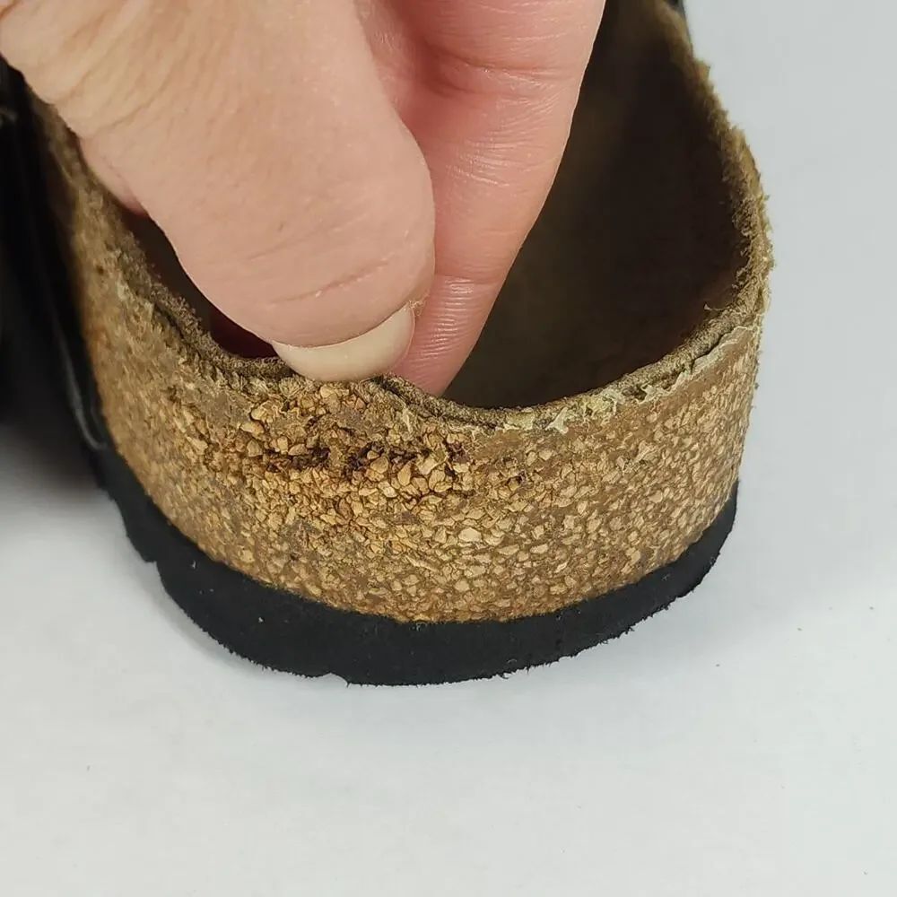 BIRKENSTOCK Arizona Men's EU43 US10 Anthracite Birko-Flor Slide Sandals - Picture 12 of 16